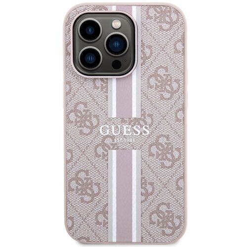 Guess GUHMP15LP4RPSP iPhone 15 Pro 6.1" rózsaszín keménytok 4G nyomtatott csíkos MagSafe tok 4G - Image 2