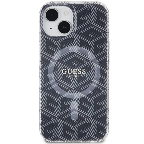 Guess GUHMP15SHGCUSTGK iPhone 15 6.1" fekete keménytok IML GCube MagSafe IML GCube MagSafe - Image 2