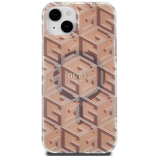 Guess GUHMP15SHGCUSTGW iPhone 15 6.1" barna keménytok IML GCube MagSafe - Image 2