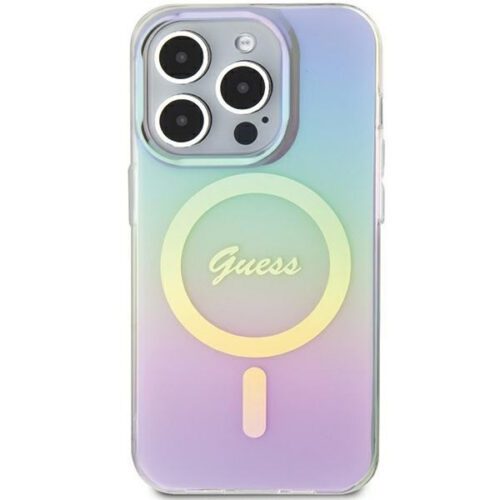 Guess GUHMP15XHITSU iPhone 15 Pro Max 6.7" lila keménytok IML Iridescent MagSafe - Image 2