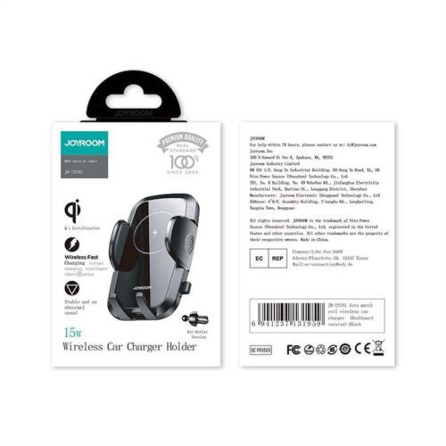 JOYROOM JR-ZS241 Autómata Air Vent 15W Wireless Autós Töltő és Tartó - Fekete - Image 2