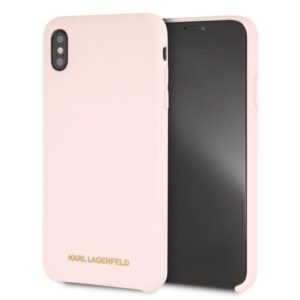 Karl Lagerfeld KLHCI65SLLPG iPhone Xs Max keménytok világos rózsaszín szilikon