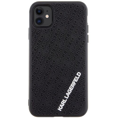 Karl Lagerfeld KLHCN613DMKRLK iPhone 11 6.1" fekete keménytok 3D gumi több logóval - Image 2
