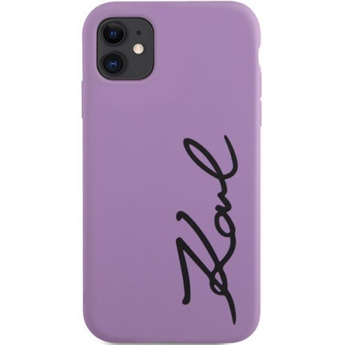 Karl Lagerfeld KLHCN61SKSVGU iPhone 11 6.1" lila keménytok szilikon aláírással - Image 2