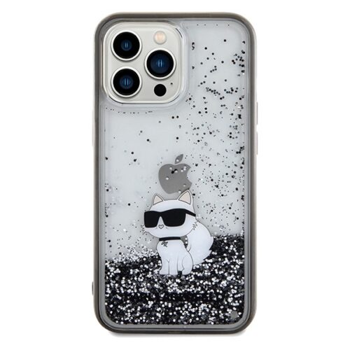 Karl Lagerfeld KLHCP13XLKCNSK iPhone 13 Pro Max 6.7" átlátszó keménytok folyékony csillogó Choupette - Image 2