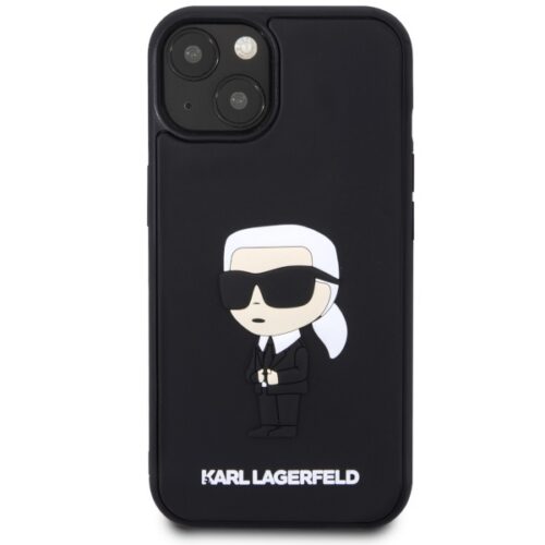 Karl Lagerfeld KLHCP14M3DRKINK iPhone 14 Plus 6.7" fekete keménytok gumi ikonikus 3D - Image 2