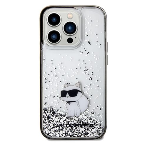 Karl Lagerfeld KLHCP14XLKCNSK iPhone 14 Pro Max 6.7" átlátszó keménytok folyékony csillogó Choupette - Image 2