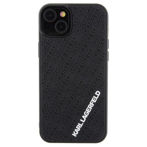 Karl Lagerfeld KLHCP15M3DMKRLK iPhone 15 Plus 6.7" fekete keménytok 3D gumi többszörös logóval - Image 2