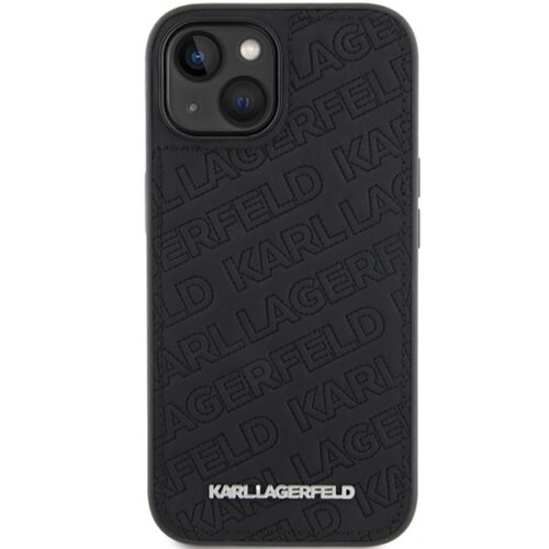 Karl Lagerfeld KLHCP15MPQKPMK iPhone 15 Plus 6.7" fekete keménytok steppelt K minta - Image 2