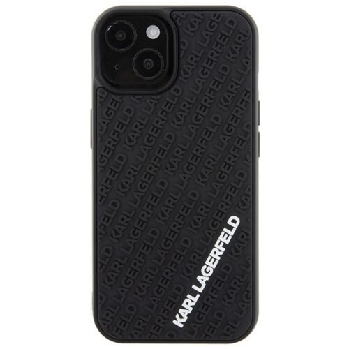 Karl Lagerfeld KLHCP15S3DMKRLK iPhone 15 6.1" fekete keménytok 3D gumi több logóval - Image 2