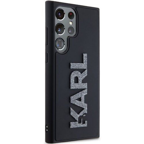 Karl Lagerfeld KLHCS23L3DMBKCK Samsung Galaxy S23 Ultra fekete keménytok 3D gumi csillogó logóval - Image 2