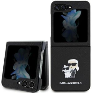 Karl Lagerfeld KLHCZF5SAKCNPK Sam Z Flip5 F731 keménytok fekete Saffiano Karl&Choupette Pin