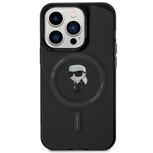 Karl Lagerfeld KLHMP14LHFCKNOK iPhone 14 Pro 6.1" fekete keménytok IML Ikonik MagSafe - Image 2