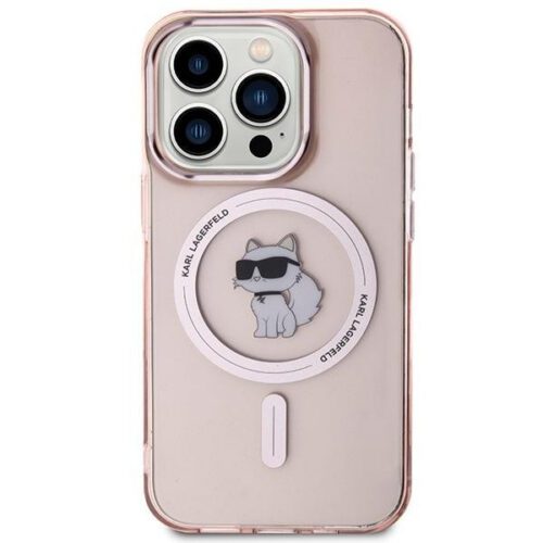 Karl Lagerfeld KLHMP15LHFCCNOP iPhone 15 Pro 6.1" rózsaszín keménytok IML Choupette MagSafe - Image 2