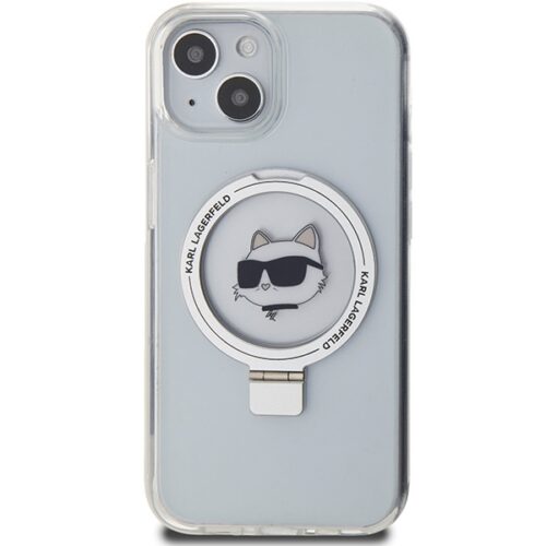 Karl Lagerfeld KLHMP15MHMRSCHH iPhone 15 Plus 6.7" fehér keménytok gyűrűs állvány Choupette Head MagSafe - Image 2