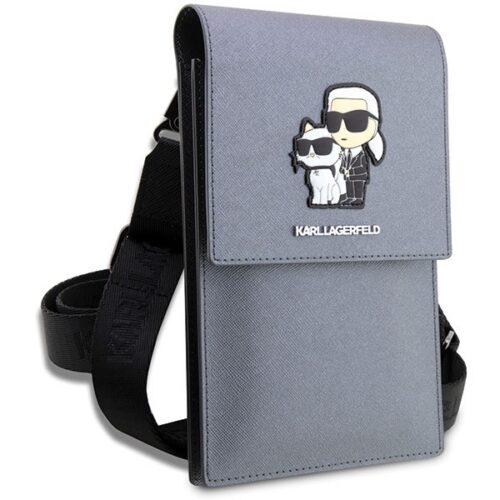 Karl Lagerfeld táska KLWBSAKCPMG ezüst Saffiano Karl & Choupette - Image 2