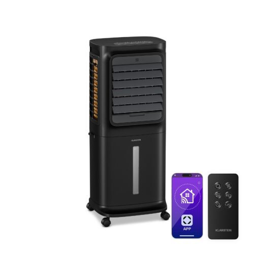 Klarstein Breezcube intelligens léghűtő vízhűtéssel | 340 m³/h | 10 l | 30 m² | 3 üzemmód | 50 W