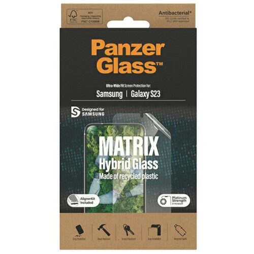 PanzerGlass Matrix Samsung Galaxy S23 S911 képernyővédelem 7318 pozícionálóval fólia - Image 2