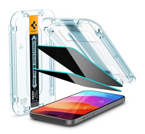 SPIGEN EZ FIT képernyővédő üveg 2db (2.5D