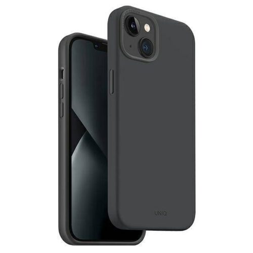 UNIQ etui Lino Hue iPhone 14 Plus 6.7" Magclick Charging szénszürke tok