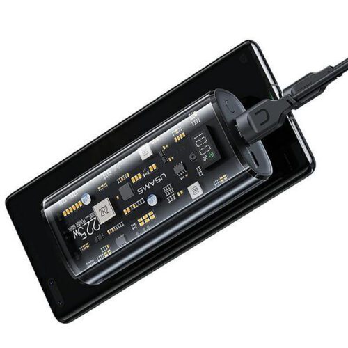 USAMS Powerbank 9000mAh PD 20W QC3.0+PD kétportos gyorstöltés fekete 10KCD18901(US-CD189) - Image 2