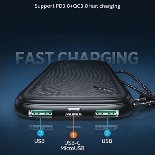 USAMS Powerbank PB56 10000mAh 22.5W 2xQC3.0+PD gyorstöltés fehér 10KCD15102 (US-CD151) - Image 2