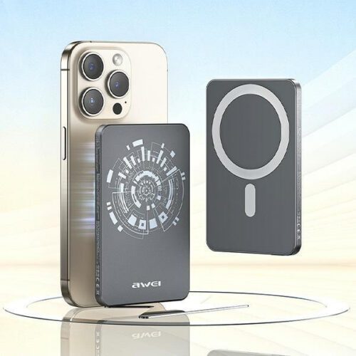 AWEI P112K PowerBank MagSafe 5000mAh - szürke - Image 2