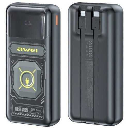 AWEI P99K powerbank 20000mAh 22.5W - fekete