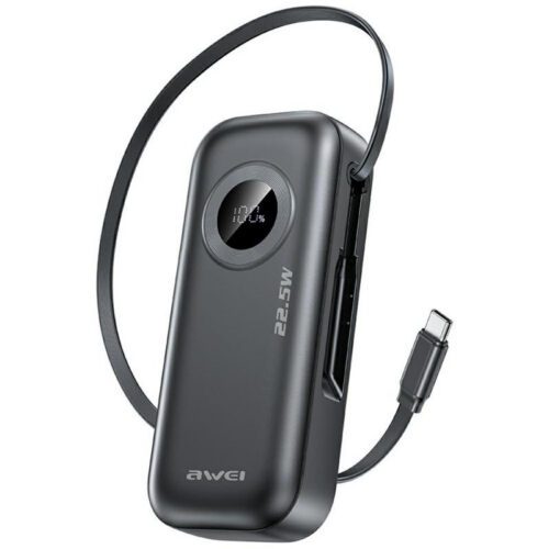 AWEI PA-9 powerbank 10000mAh 22.5W - fekete
