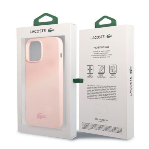 Apple iPhone 13 Pro Max Lacoste LCHCP13XSI Liquid Hátlap - Rózsaszín - Image 2