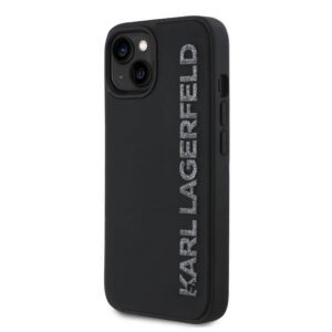 Apple iPhone 15 KARL LAGERFELD KLHCP15SRBKGVCK Hátlap - Fekete