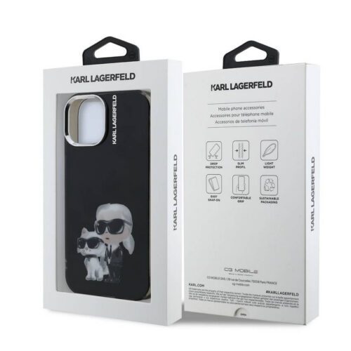 Apple iPhone 15 KARL LAGERFELD KLHMP15SHMKCAQK IML Hátlap - Fekete - Image 2