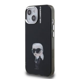 Apple iPhone 15 KARL LAGERFELD KLHMP15SHMKIAQK IML Hátlap - Fekete