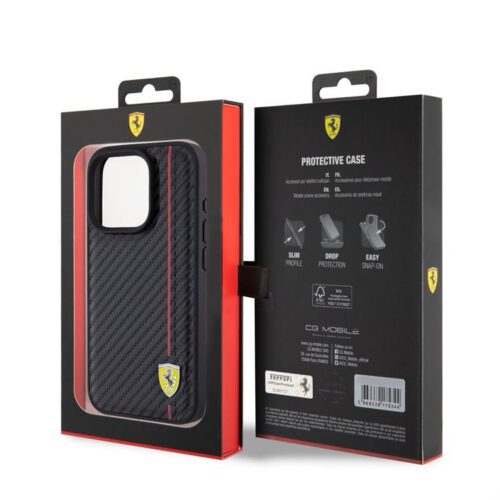 Apple iPhone 15 Pro Ferrari FEHCP15LN3DUR Hátlap - Fekete - Image 2