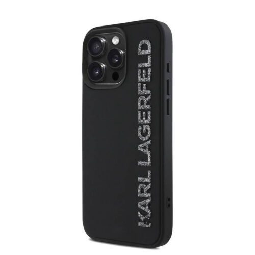 Apple iPhone 15 Pro KARL LAGERFELD KLHCP15LRBKGVCK Hátlap - Fekete