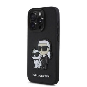 Apple iPhone 15 Pro KARL LAGERFELD KLHCP15LSANKCPK Hátlap - Fekete