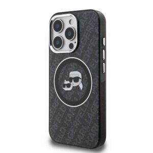 Apple iPhone 15 Pro KARL LAGERFELD KLHMP15LHMKBKCHK Magsafe IML Hátlap - Fekete