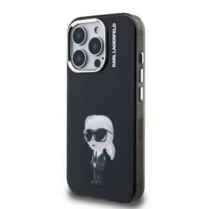 Apple iPhone 15 Pro KARL LAGERFELD KLHMP15LHMKIAQK IML Hátlap - Fekete