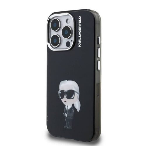 Apple iPhone 15 Pro KARL LAGERFELD KLHMP15LHMKIAQK IML Hátlap - Fekete