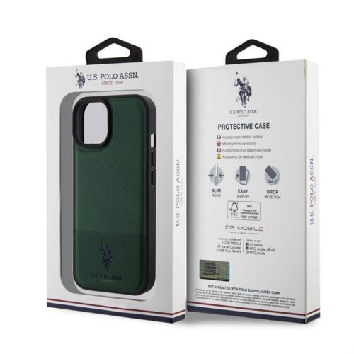Apple iPhone 15 U.S. Polo USHCP15SPMAK Hátlap - Zöld - Image 2