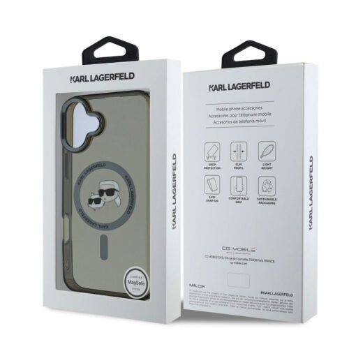 Apple iPhone 16 KARL LAGERFELD KLHMP16SHLSKCK Magsafe IML Hátlap - Fekete - Image 2