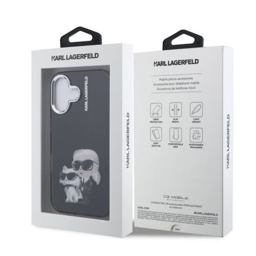 Apple iPhone 16 KARL LAGERFELD KLHMP16SHMKCAQK IML Hátlap - Fekete - Image 2