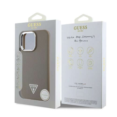 Apple iPhone 16 Pro GUESS GUHMP16LPGTSPSW MagSafe Hátlap - Barna - Image 2