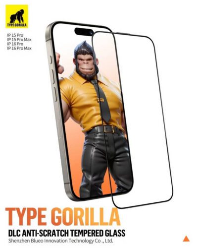 Apple iPhone 16 Pro/17/17 ProTG Diamond Like Carbon (DLC) 2.5D Üvegfólia - Fekete