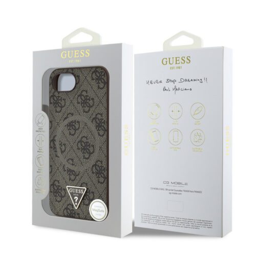 Apple iPhone 16e GUESS GUHMPSE4P4TDPW MagSafe Hátlap - Barna - Image 2
