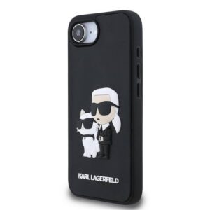 Apple iPhone 16e KARL LAGERFELD KLHCPSE43DRKCNK Hátlap - Fekete