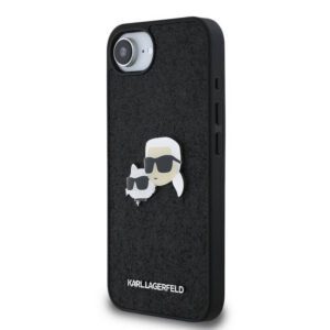 Apple iPhone 16e KARL LAGERFELD KLHCPSE4PFGKCPK Glitter Hátlap - Fekete