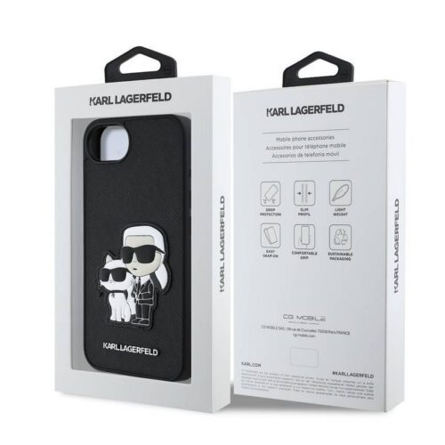 Apple iPhone 16e KARL LAGERFELD KLHCPSE4SANKCPK Hátlap - Fekete - Image 2