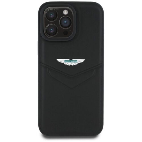 Aston Martin ASHCP16XPVIK HC Leather Victory Design tok iPhone 16 Pro Max - fekete - Image 2
