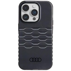 Audi AU-IMLMIP14P-A6/D3-BK IML MagSafe-kompatibilis keménytok iPhone 14 Pro - fekete